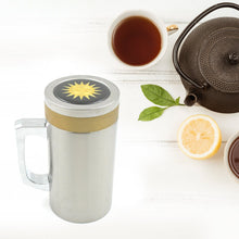 Thermos bottle with spill-proof lid and drinking cup for school and travel